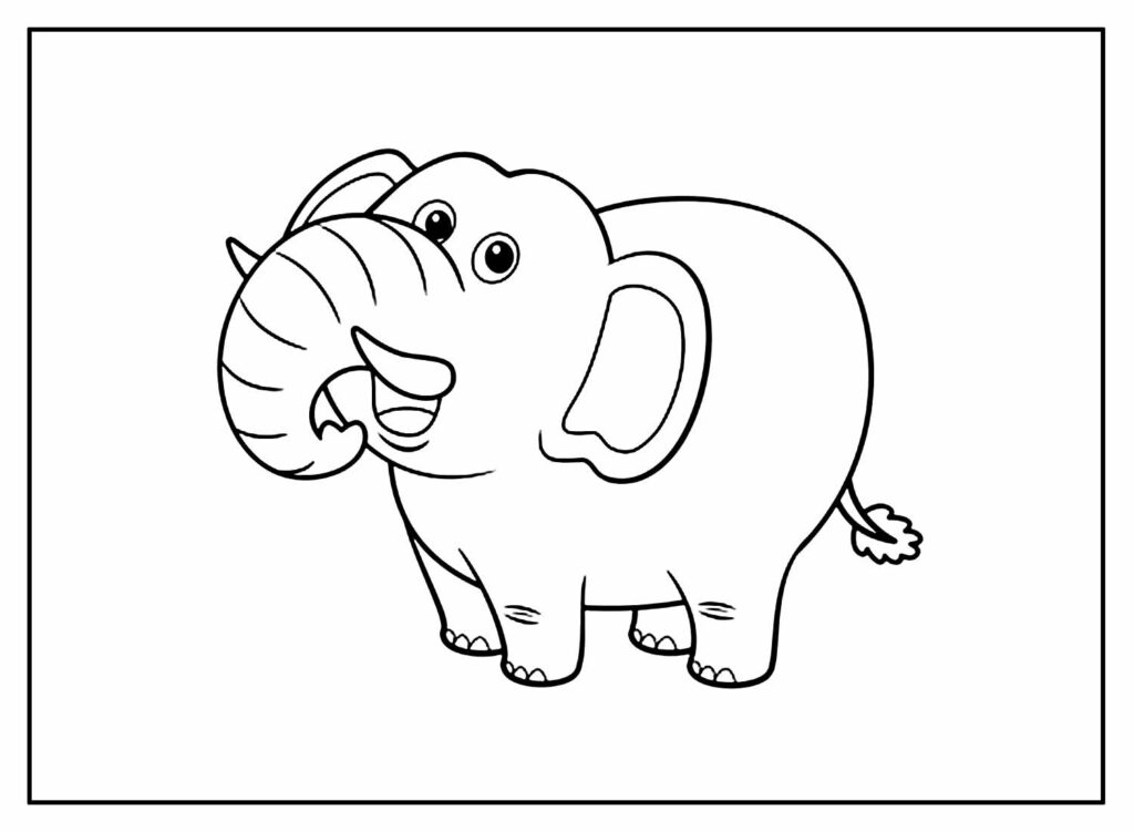 Elefante para colorir