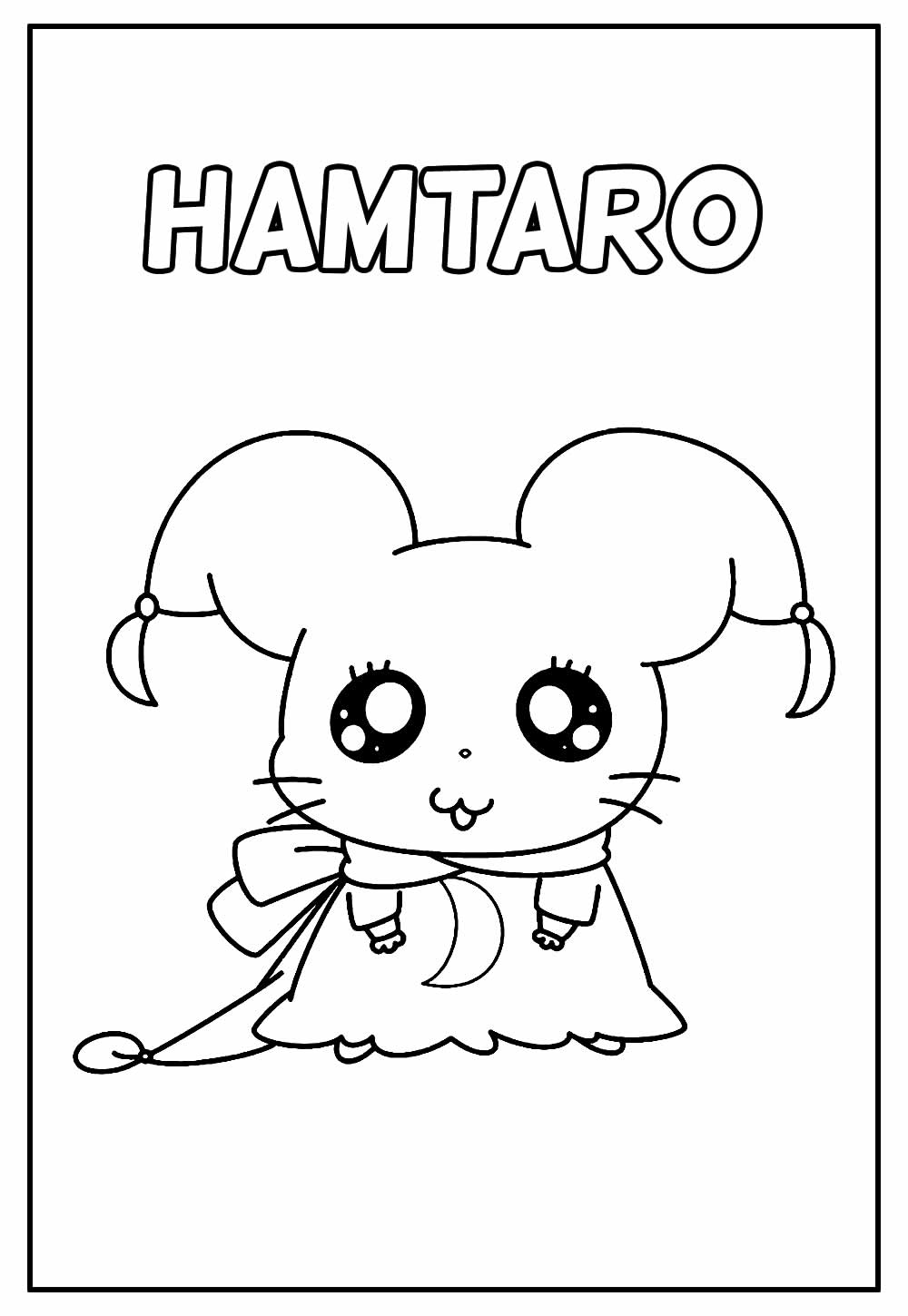 Desenho Educativo do Hamtaro para colorir