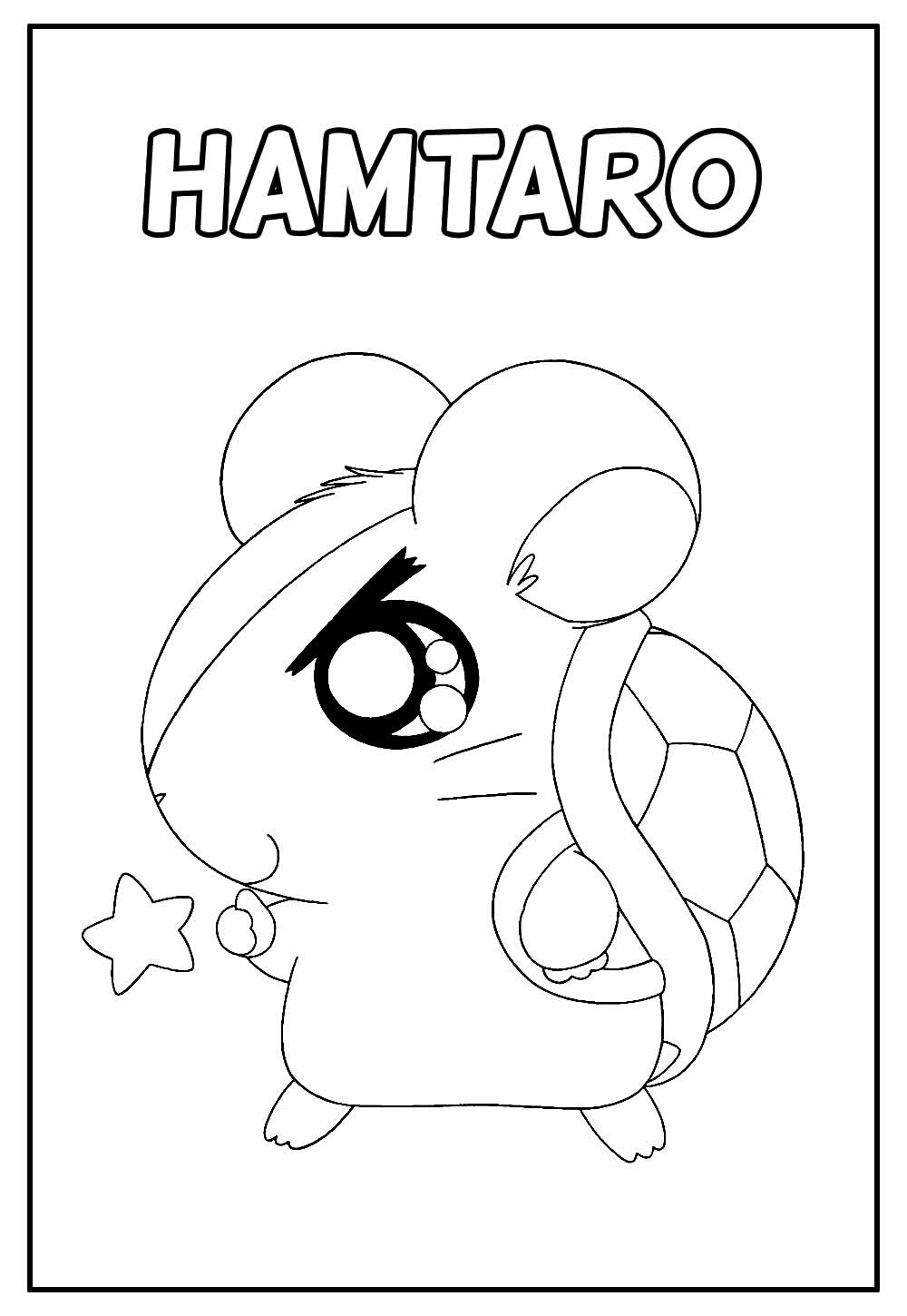 Desenho Educativo de Hamtaro para colorir