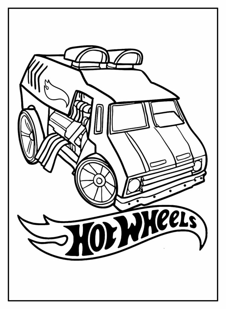 Desenho e Imagem Hot Wheels Corrida para Colorir e Imprimir Grátis para  Adultos e Crianças 
