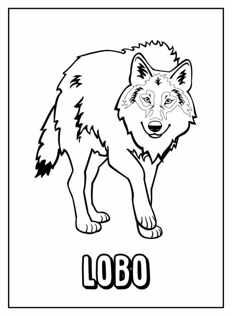 Desenhos para colorir de Lobo com nome