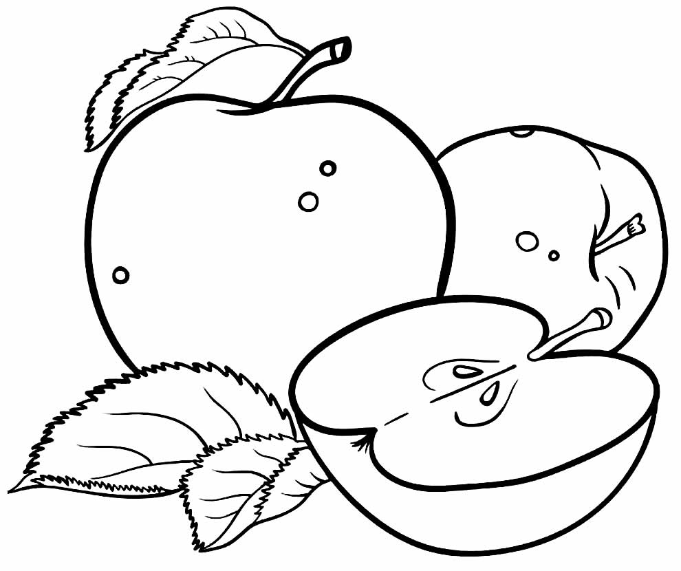 Desenhos de Maçã para colorir - Bora Colorir
