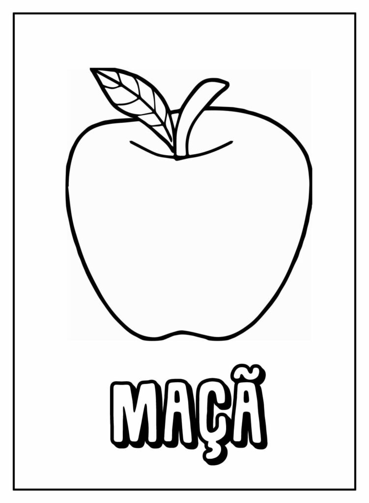 Desenho de Maçã para Colorir - Colorir.com