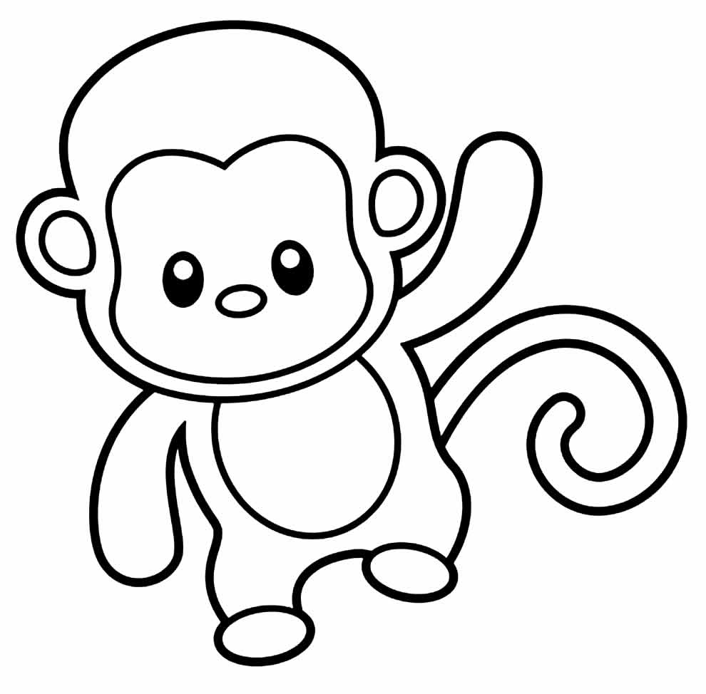 Desenhos para colorir com macacos - Desenhos para colorir