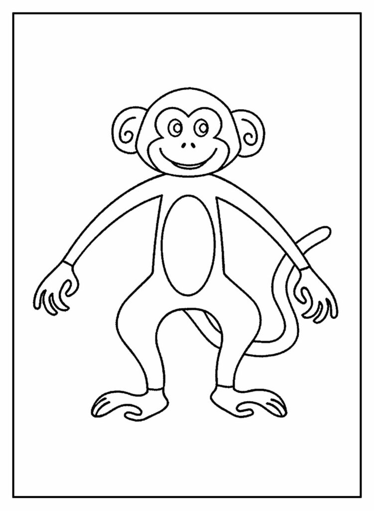 Desenho Para Colorir macaco - Imagens Grátis Para Imprimir - img 17689