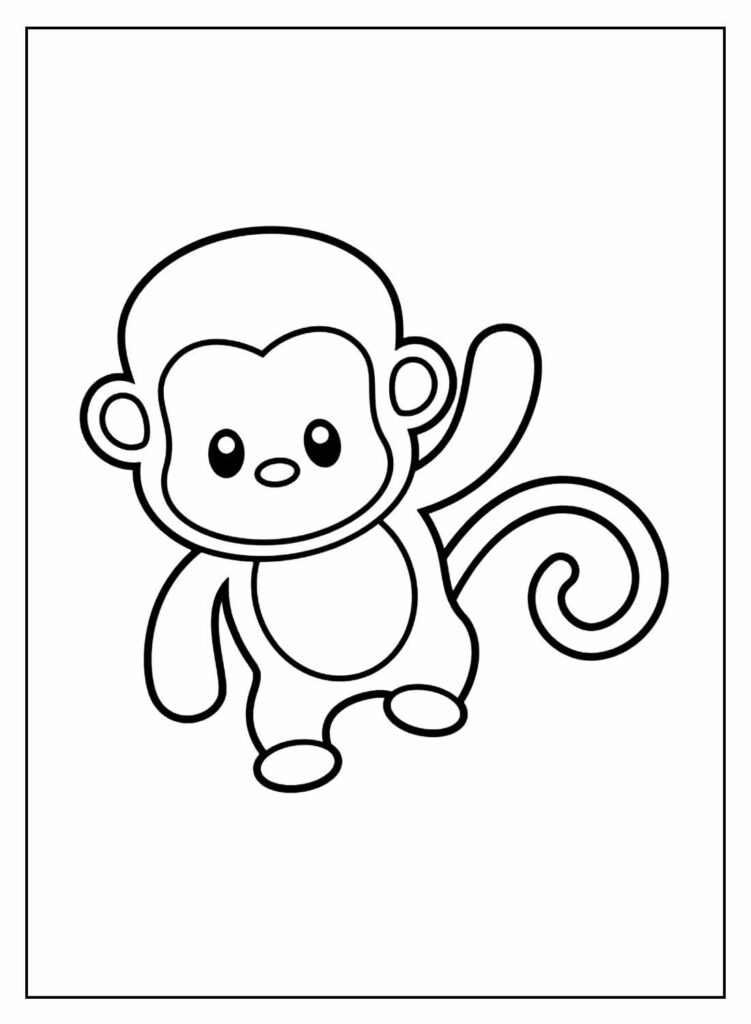 desenho de macaco facil de fazer