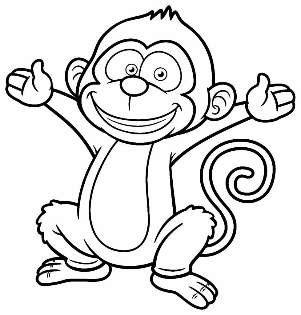 Desenho e Imagem O Menor Pet Shop Macaco para Colorir e Imprimir Grátis  para Adultos e Crianças 