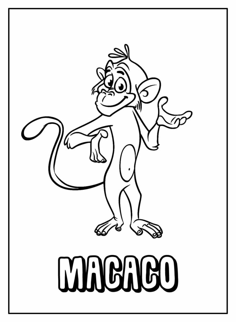 Desenho de Macaco pendurado em um galho pintado e colorido por Biagabi o  dia 16 de Março do 2017