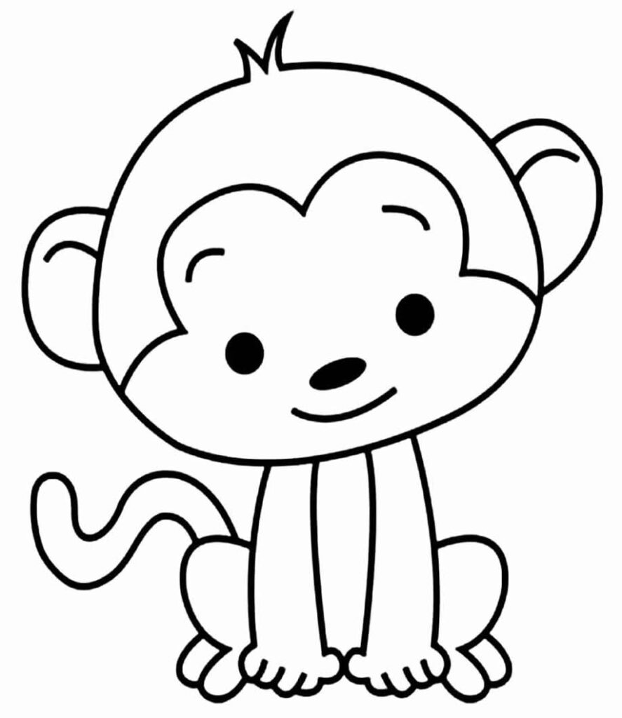 Pinte Um Macaco-Aranha! Divertido Desenho Para Colorir!