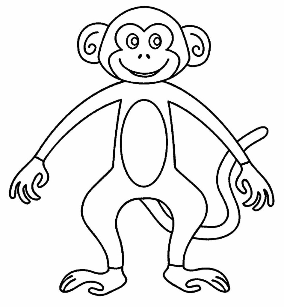 MACACO PARA COLORIR → Desenhos para Imprimir e Pintar