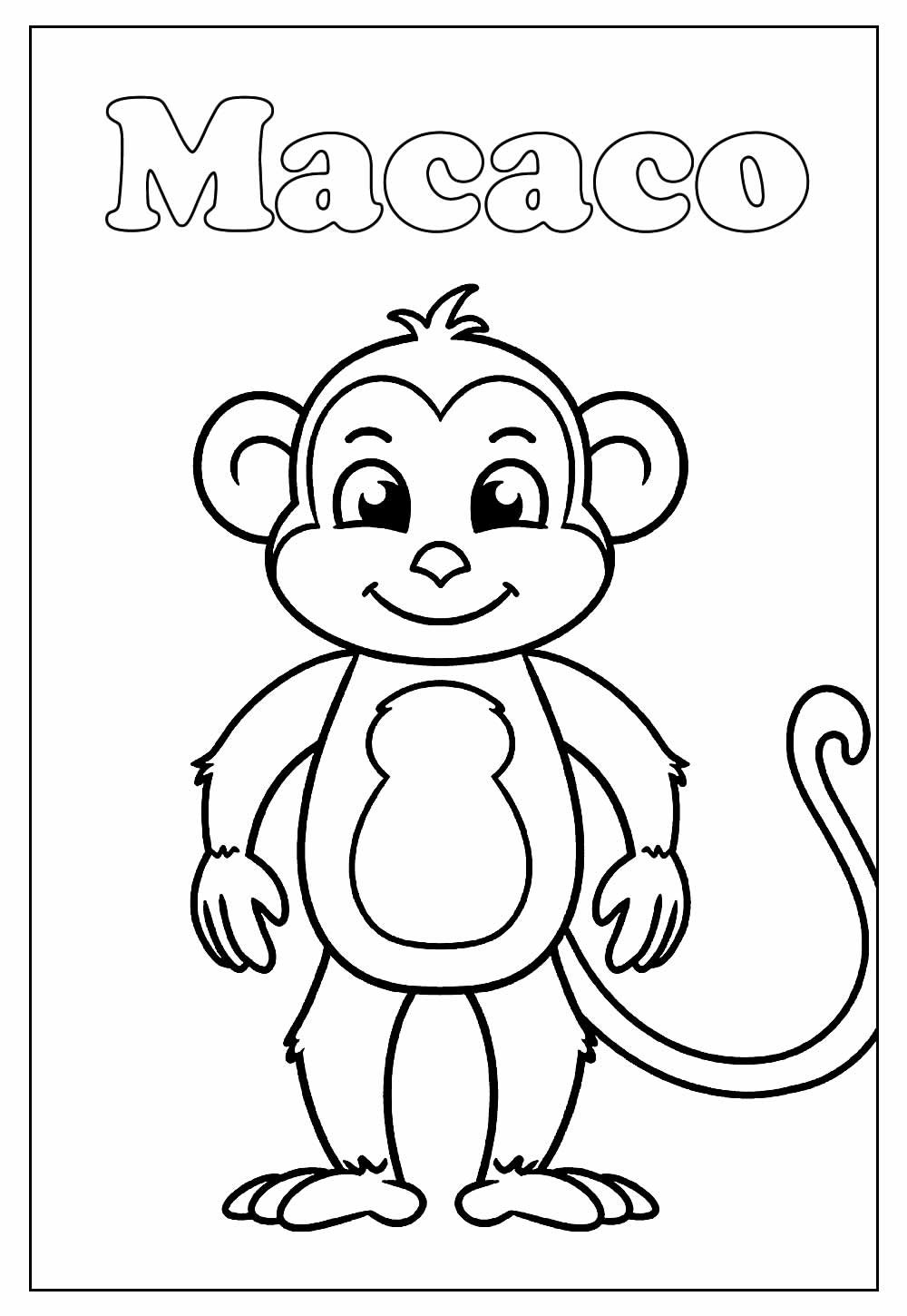 Desenhos de Macaco para colorir - Bora Colorir