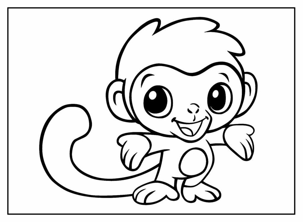 50+ Desenhos de Macaquinho para colorir - Dicas Práticas