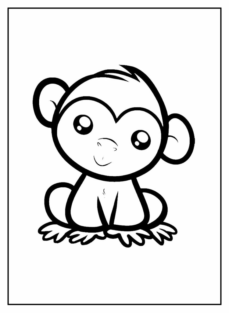 desenho de macaco facil de fazer