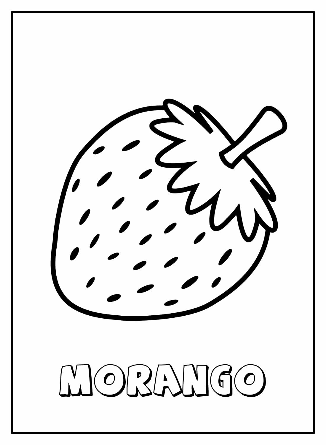 Desenhos de Morango para colorir - Bora Colorir