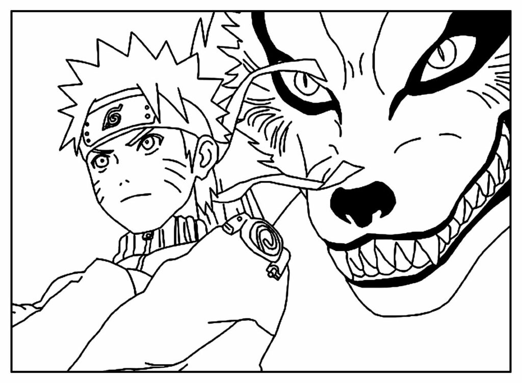 10 Desenhos Fáceis do Naruto para Imprimir e Colorir