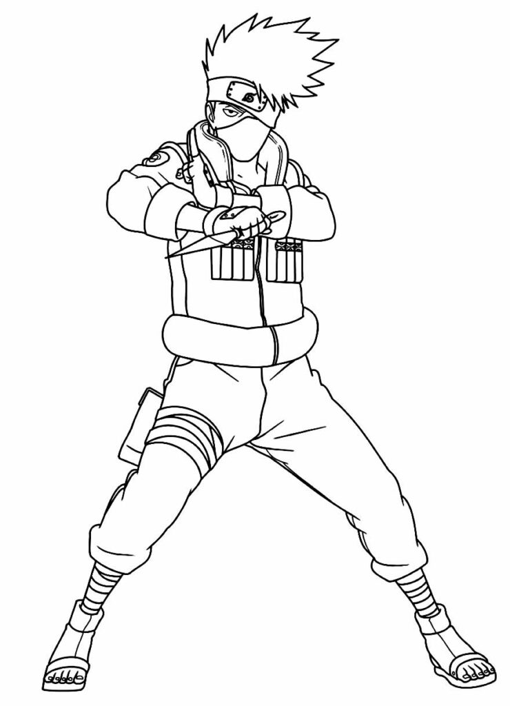 Desenhos para colorir do Naruto - Kakashi - Escola Educação