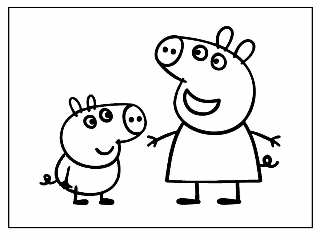 Desenhos para pintar Peppa Pig