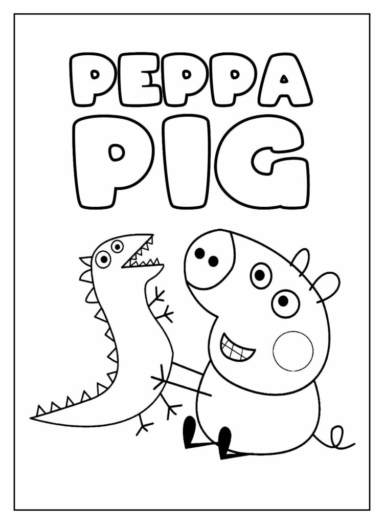 Desenho Educativo da Peppa Pig para colorir