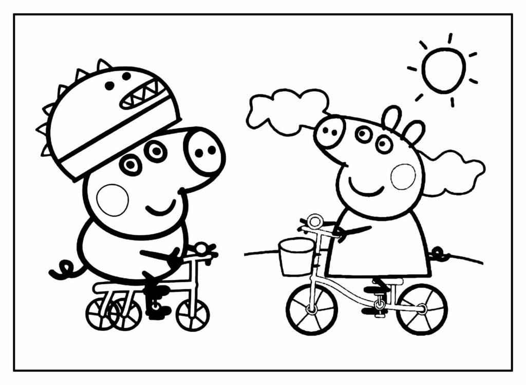 Desenhos da Peppa Pig para colorir - Bora Colorir