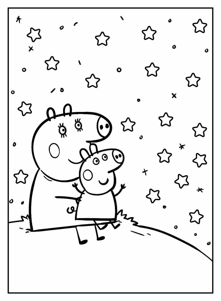 Imagem da Peppa Pig para colorir