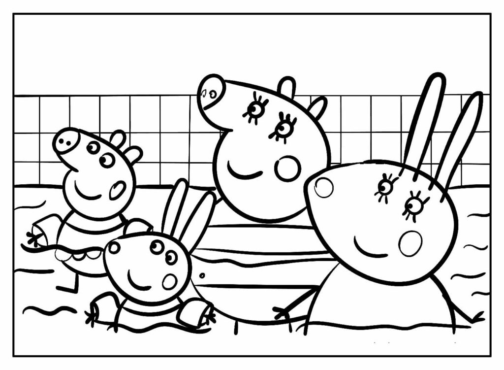 Desenho para colorir da Peppa Pig