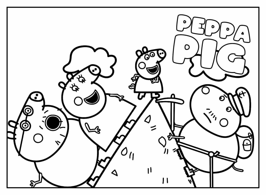 Desenhos da Peppa Pig para colorir - Bora Colorir