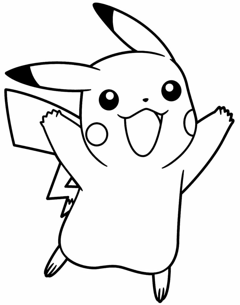 Desenhos do Pikachu para colorir - Bora Colorir