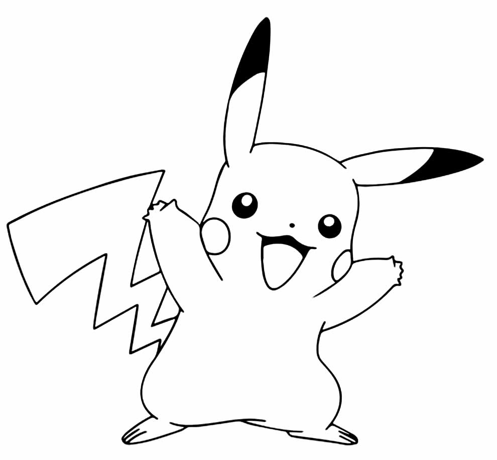 Desenho de Pikachu para colorir