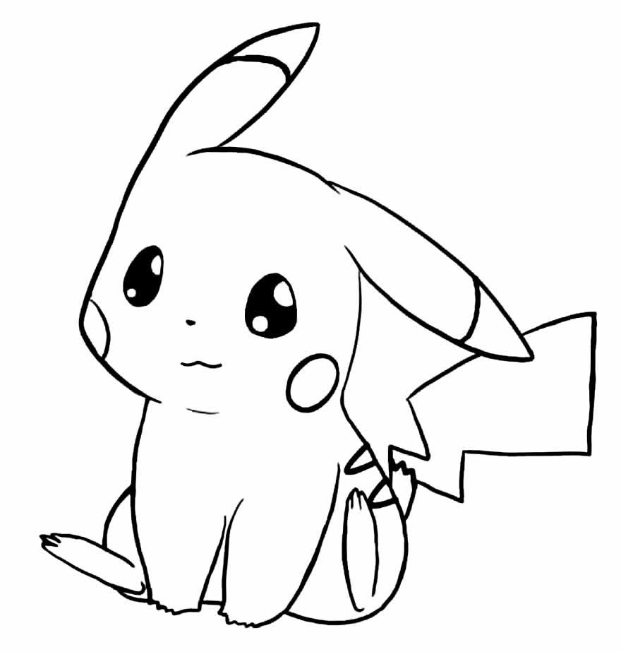 Desenhos Pikachu para colorir
