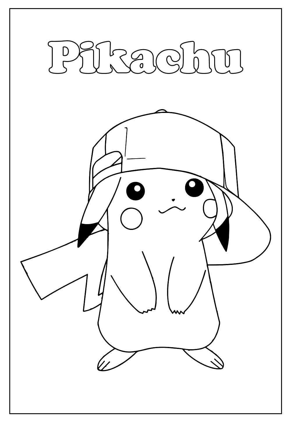 Desenho de Pikachu para colorir  Desenhos para colorir e imprimir