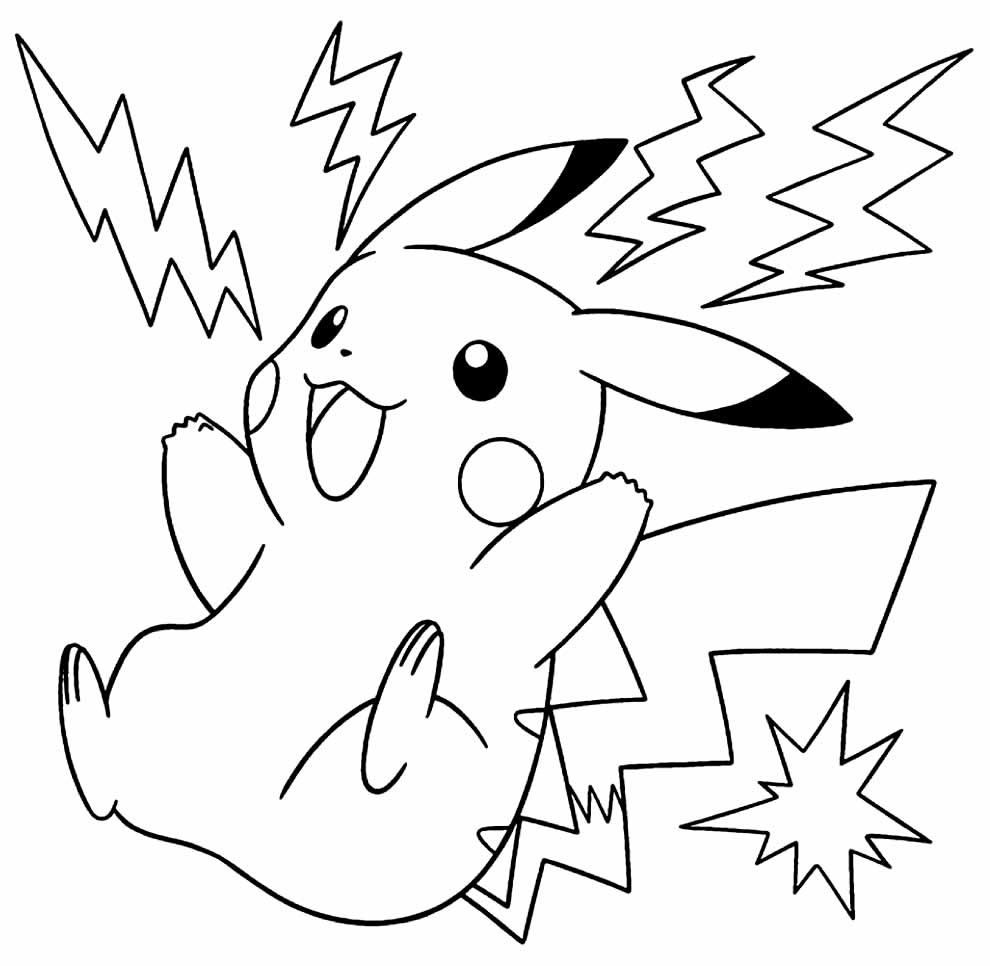 Pikachu para colorir - Desenhos Imprimir