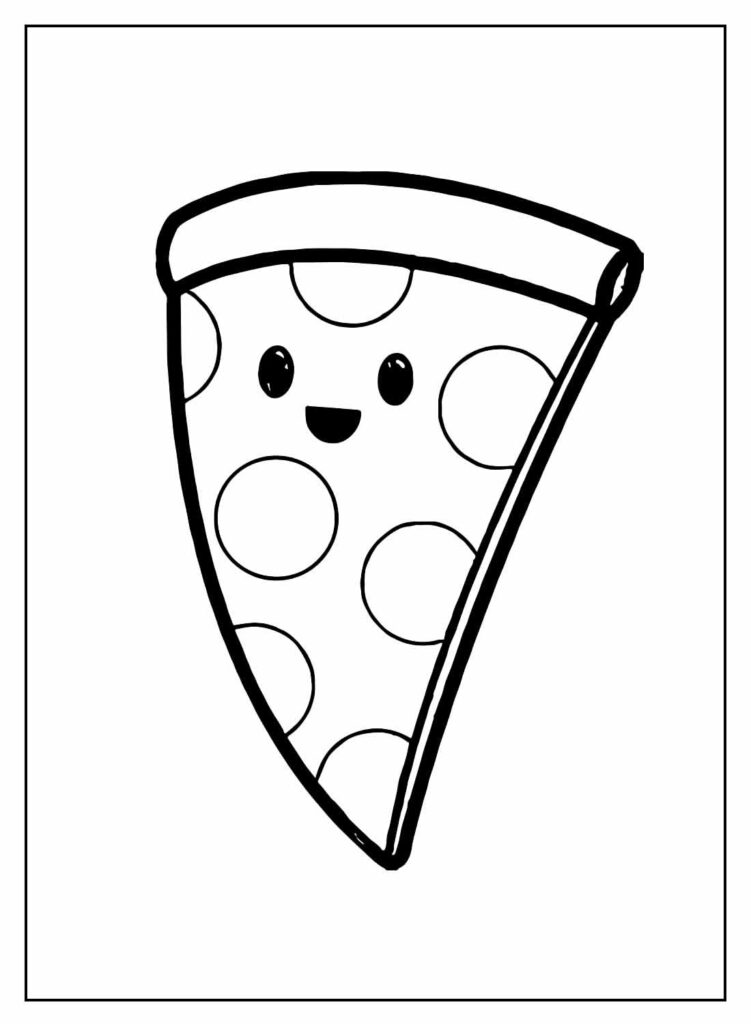 Desenho de Pizza Colorir