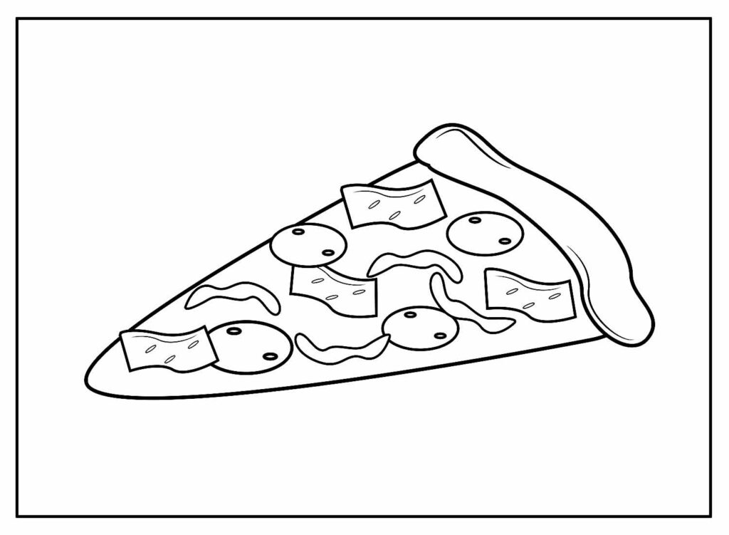 Colorir desenho de Pizza