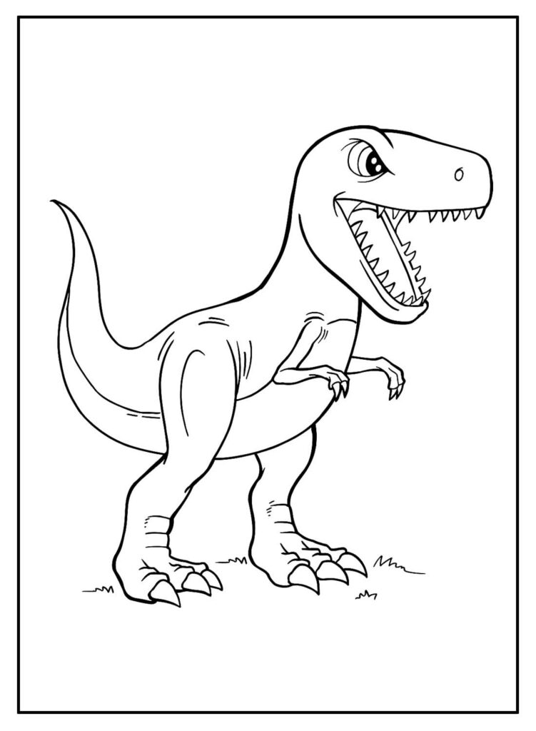 Desenhos para colorir de o dinossauro rex 