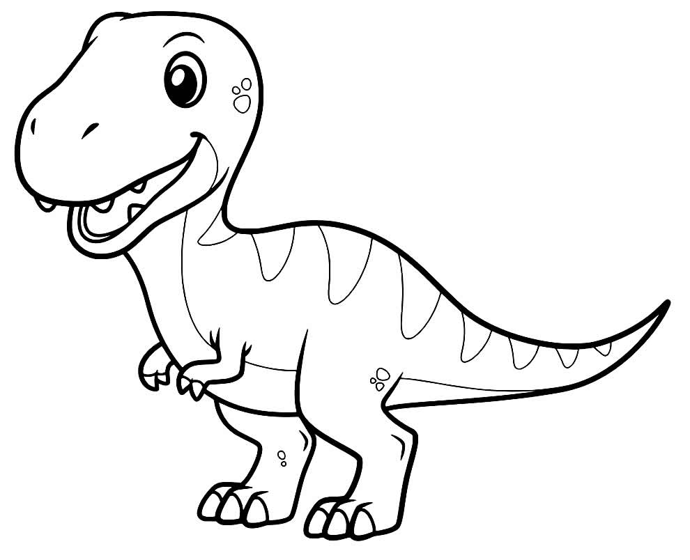 Desenhos para colorir de desenho do tiranossauro rex para colorir