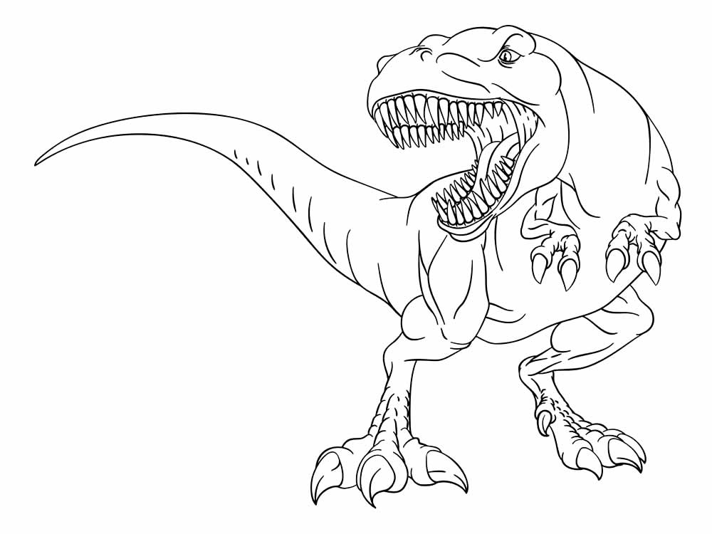 Dinossauro de tiranossauro rex para colorir