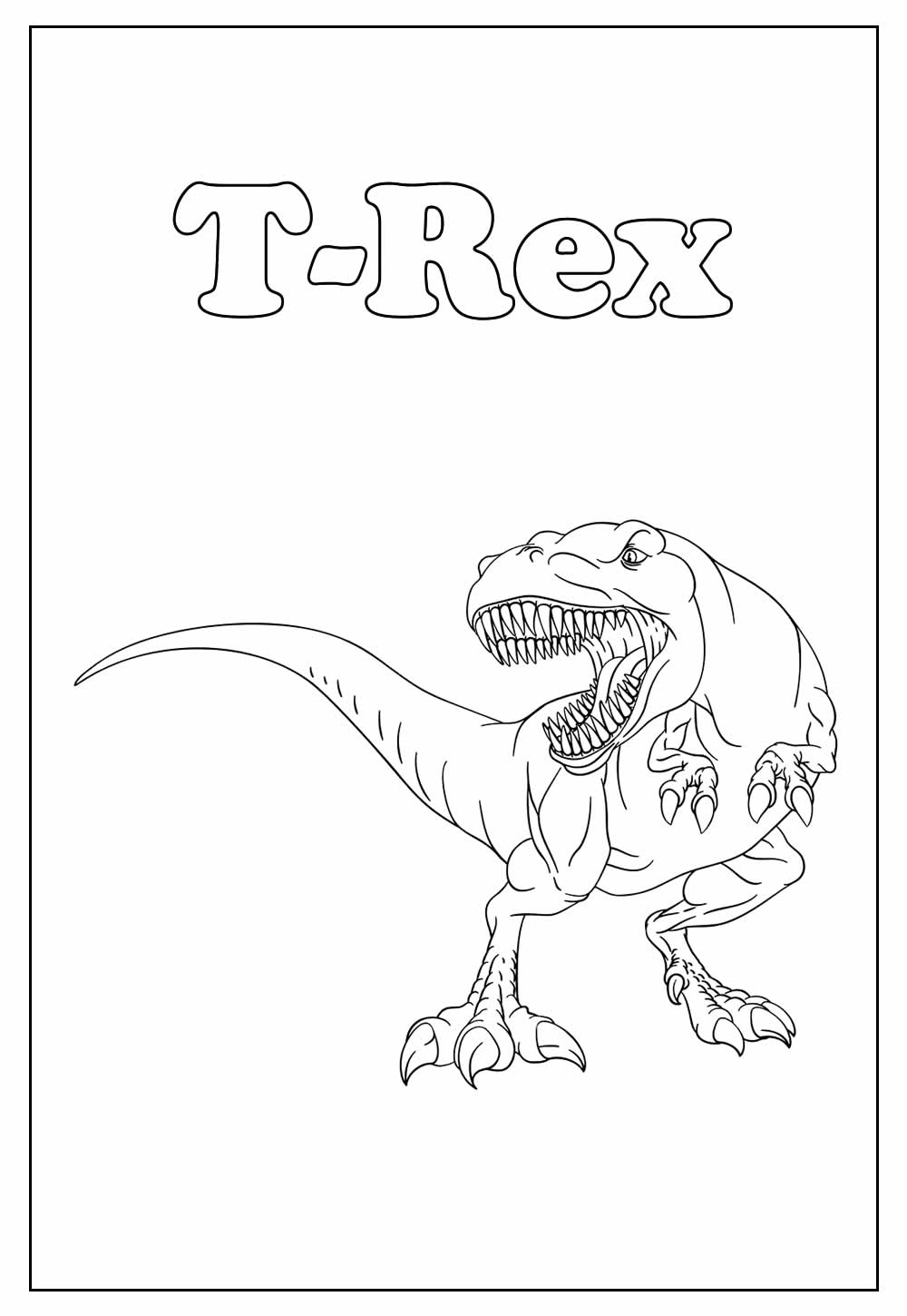 Desenho de T-Rex para colorir