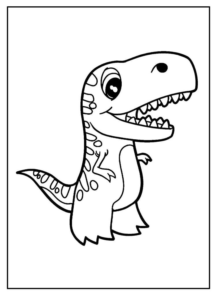 Desenhos de T-Rex para colorir - Bora Colorir