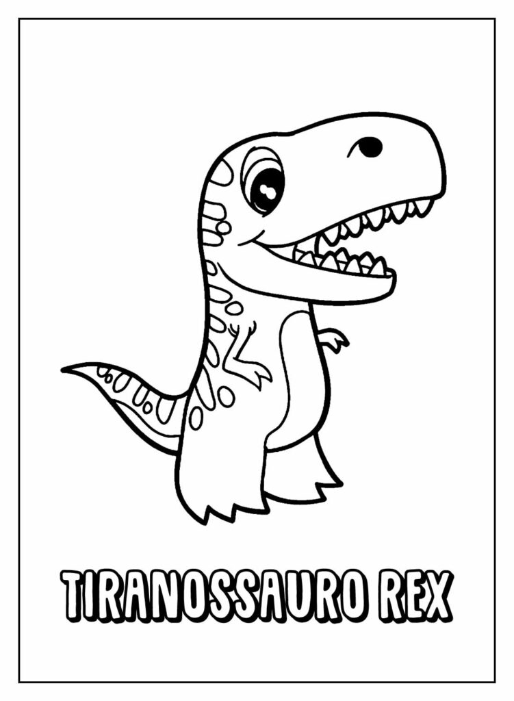 Desenho Educativo de T-Rex