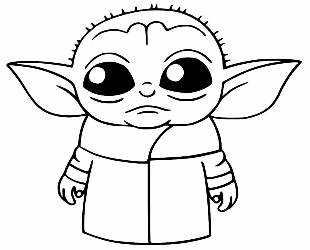 Baby Yoda - Star Wars - Colorir - Pintar