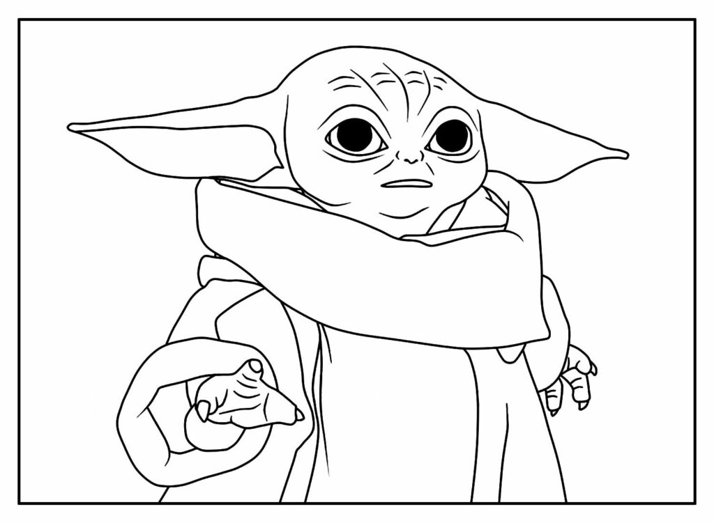 Baby Yoda - Star Wars - Imprimir - Pintar