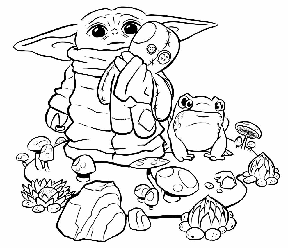 Desenhos para colorir Baby Yoda