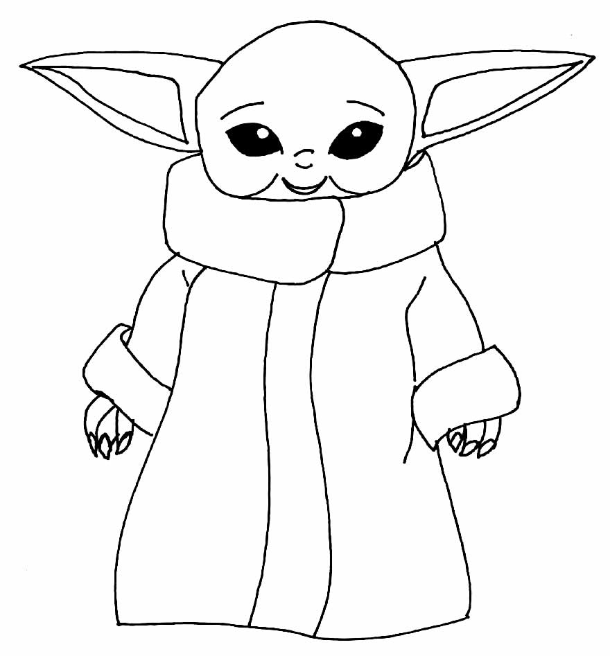 Baby Yoda para pintar