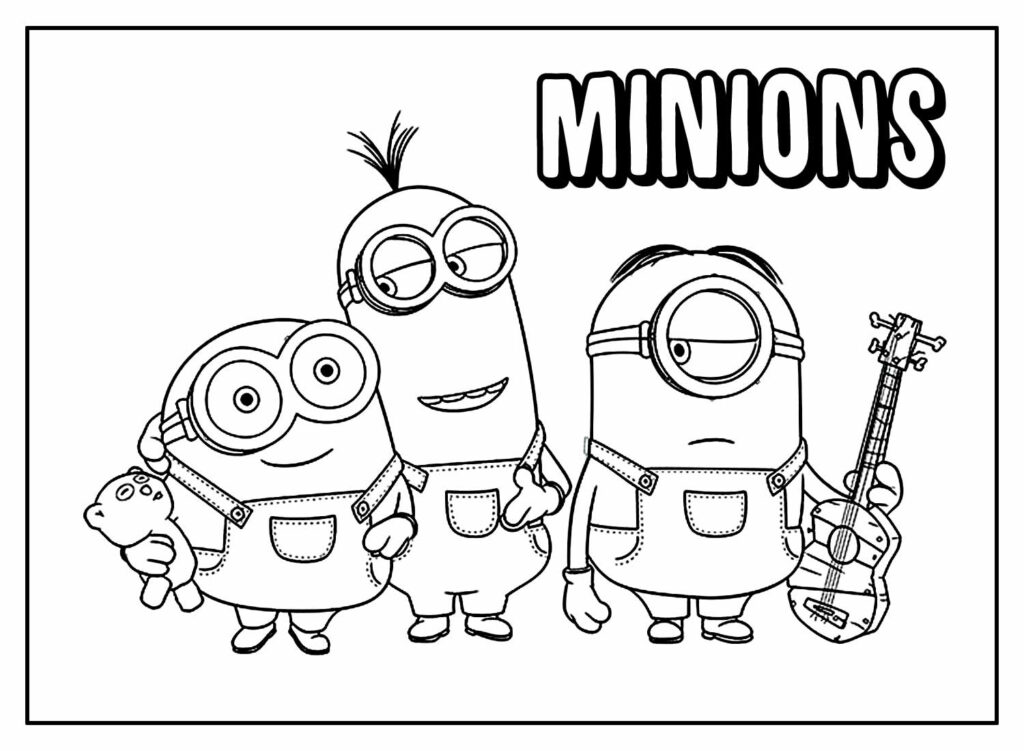 Desenhos dos Minions para colorir - Bora Colorir