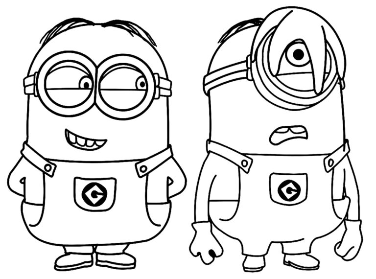 Desenhos dos Minions para colorir - Bora Colorir