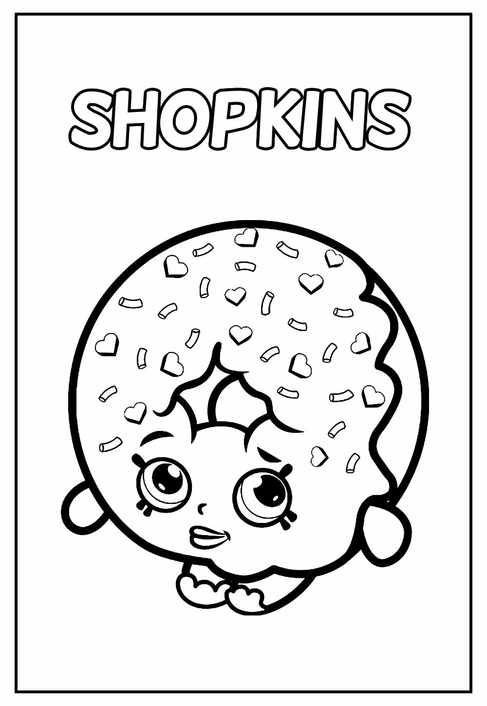 Desenho Educativo dos Shopkins para pintar