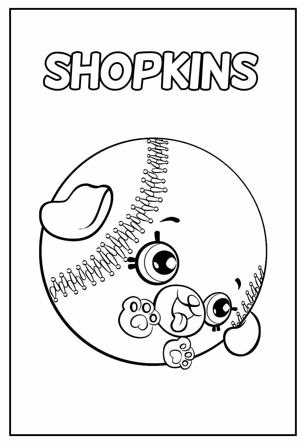 Desenho Educativo dos Shopkins para imprimir e colorir