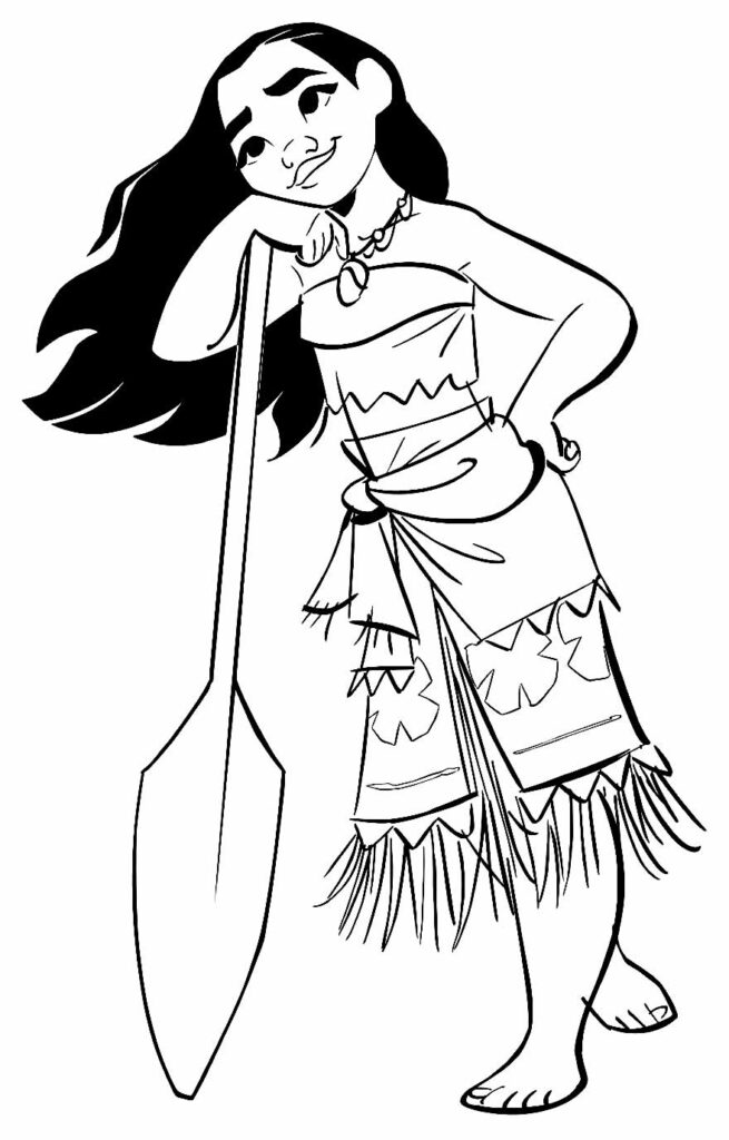 Moana para pintar