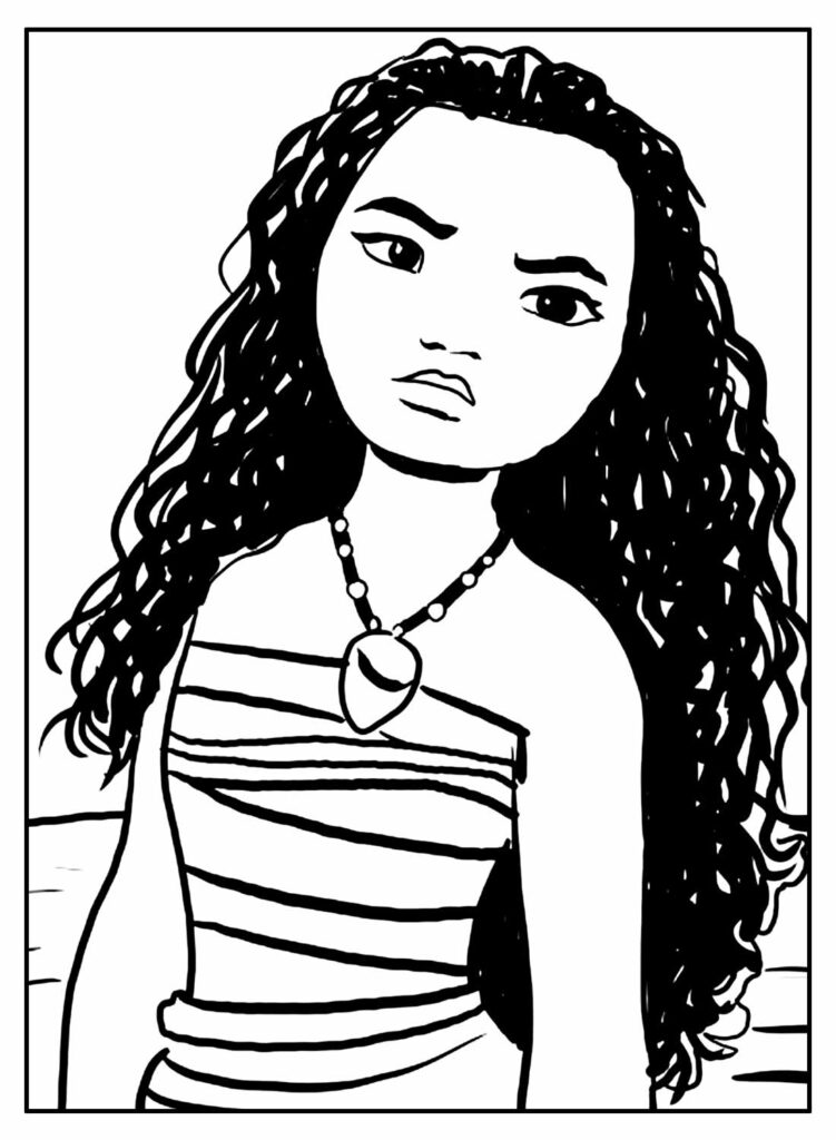 Moana para pintar