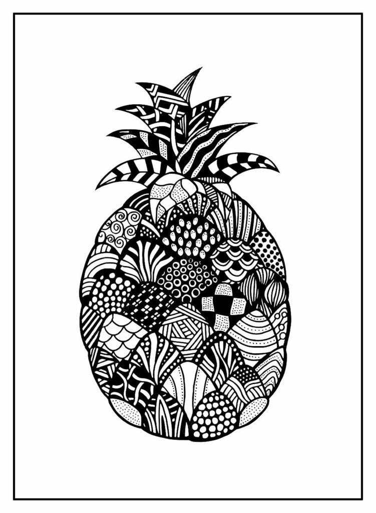 Desenhos para colorir Abacaxi